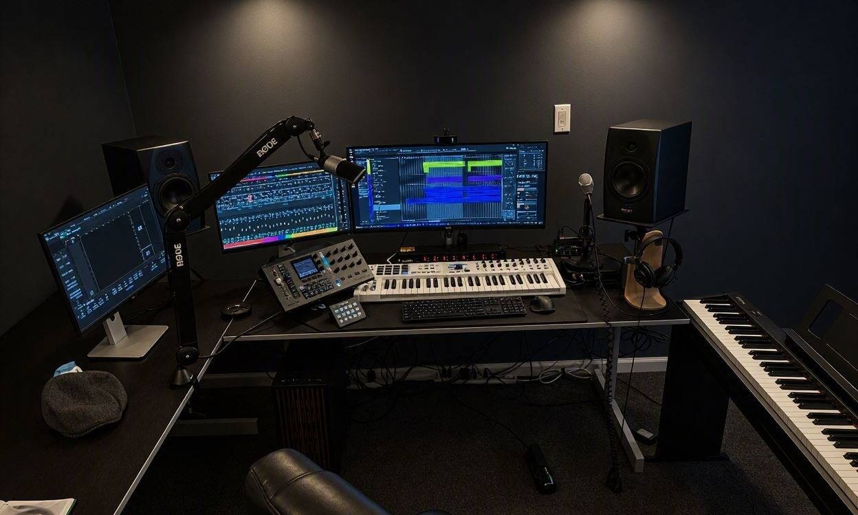 Jonathan Jun's home studio setup